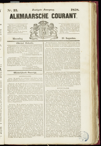 Alkmaarsche Courant 1858-08-16