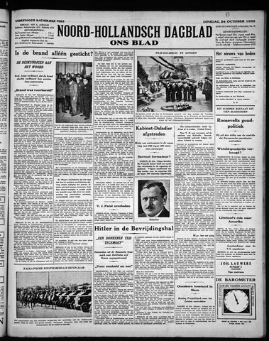 Noord-Hollandsch Dagblad : ons blad 1933-10-24