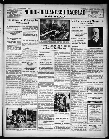 Noord-Hollandsch Dagblad : ons blad 1937-09-14