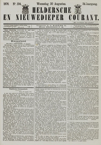 Heldersche en Nieuwedieper Courant 1876-08-30