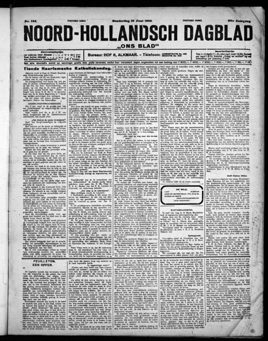 Noord-Hollandsch Dagblad : ons blad 1926-06-10