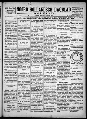Noord-Hollandsch Dagblad : ons blad 1931-09-03