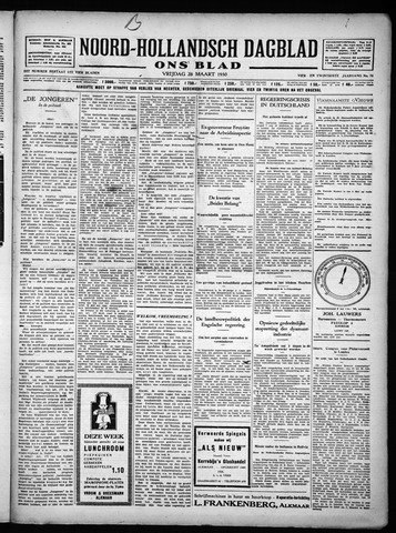 Noord-Hollandsch Dagblad : ons blad 1930-03-28