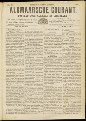 Alkmaarsche Courant 1906-02-14