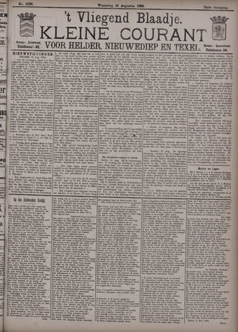 Vliegend blaadje : nieuws- en advertentiebode voor Den Helder 1893-08-16