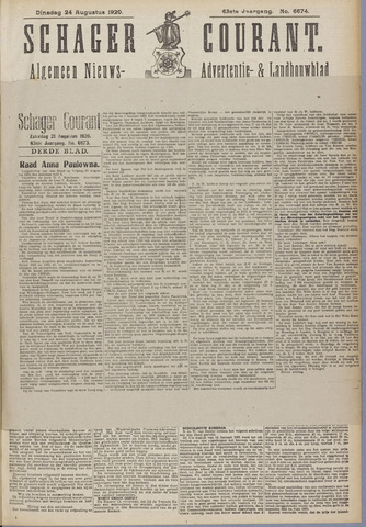 Schager Courant 1920-08-24