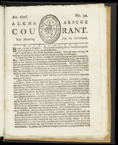 Alkmaarsche Courant 1806-12-15
