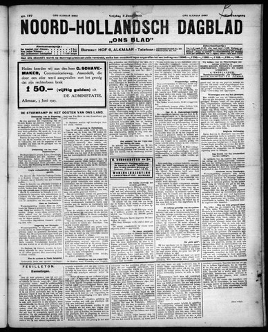 Noord-Hollandsch Dagblad : ons blad 1927-06-03