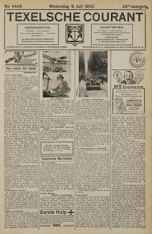 Texelsche Courant 1930-07-09