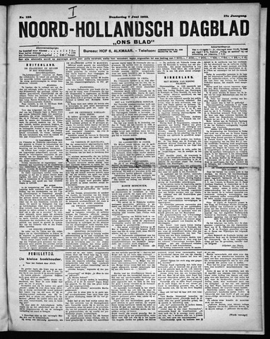 Noord-Hollandsch Dagblad : ons blad 1923-06-07