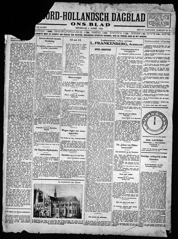 Noord-Hollandsch Dagblad : ons blad 1930-04-01