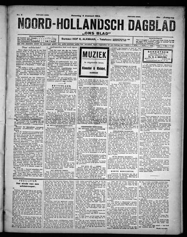 Noord-Hollandsch Dagblad : ons blad 1924-01-05