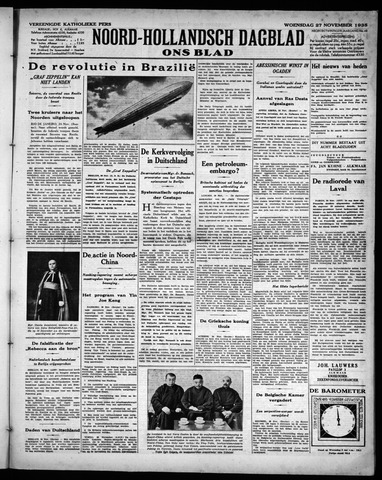Noord-Hollandsch Dagblad : ons blad 1935-11-27