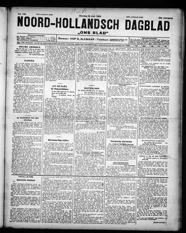 Noord-Hollandsch Dagblad : ons blad 1928-06-26