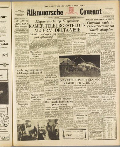 Alkmaarsche Courant 1957-11-01