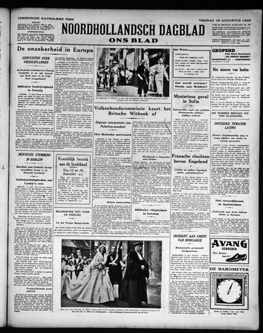 Noord-Hollandsch Dagblad : ons blad 1939-08-18