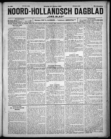 Noord-Hollandsch Dagblad : ons blad 1925-10-20