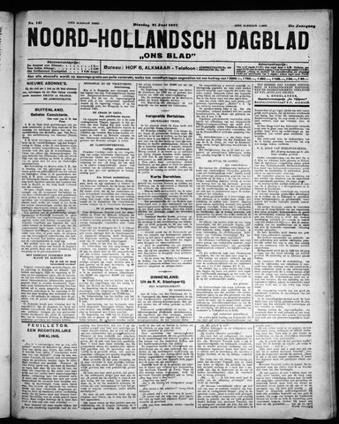 Noord-Hollandsch Dagblad : ons blad 1927-06-21