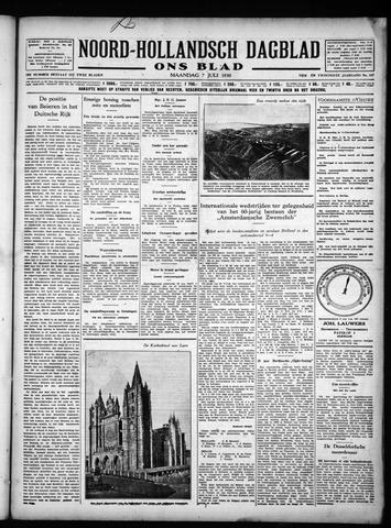 Noord-Hollandsch Dagblad : ons blad 1930-07-07