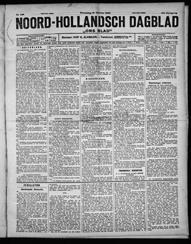 Noord-Hollandsch Dagblad : ons blad 1923-10-10