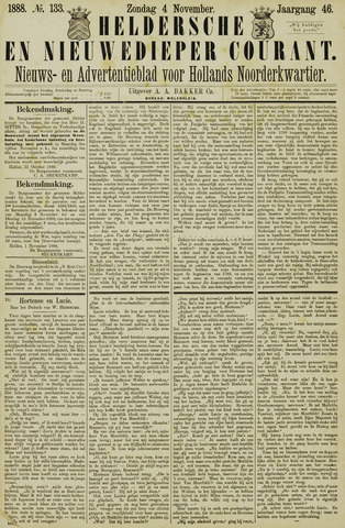 Heldersche en Nieuwedieper Courant 1888-11-04