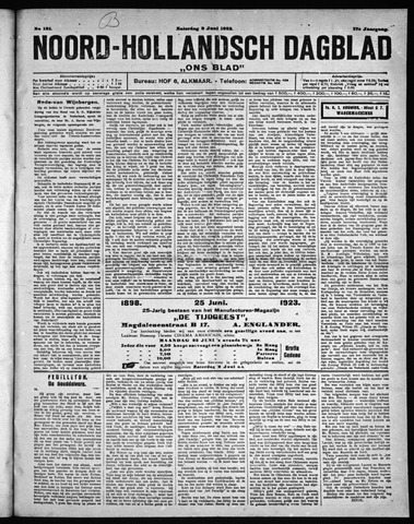 Noord-Hollandsch Dagblad : ons blad 1923-06-02