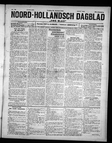 Noord-Hollandsch Dagblad : ons blad 1925-01-30