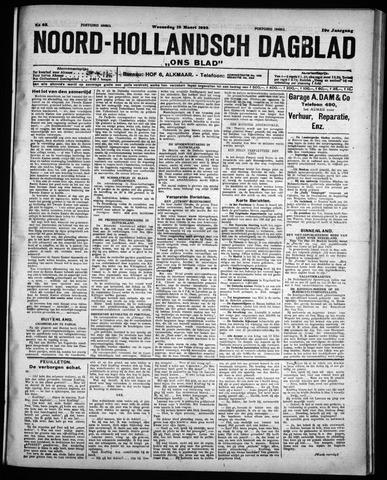 Noord-Hollandsch Dagblad : ons blad 1925-03-18
