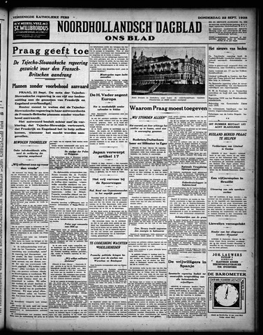 Noord-Hollandsch Dagblad : ons blad 1938-09-22
