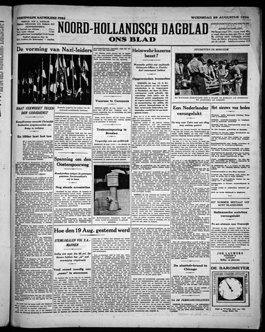 Noord-Hollandsch Dagblad : ons blad 1934-08-29