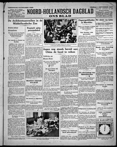 Noord-Hollandsch Dagblad : ons blad 1937-09-03