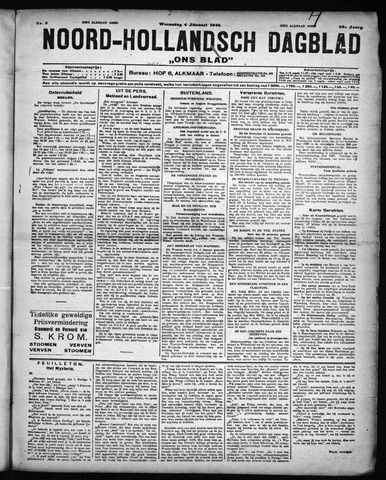 Noord-Hollandsch Dagblad : ons blad 1928-01-04