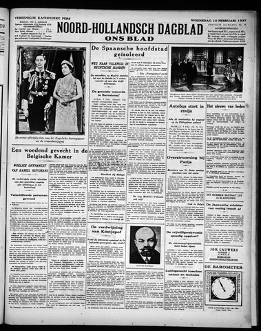 Noord-Hollandsch Dagblad : ons blad 1937-02-10