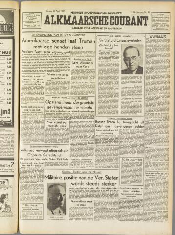 Alkmaarsche Courant 1952-04-22