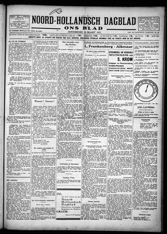 Noord-Hollandsch Dagblad : ons blad 1931-03-19