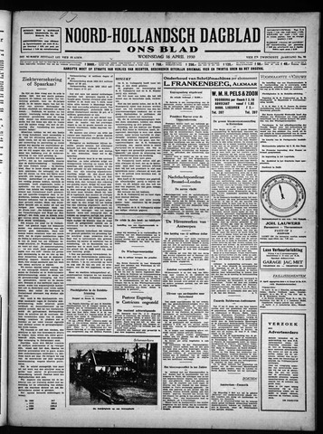 Noord-Hollandsch Dagblad : ons blad 1930-04-16