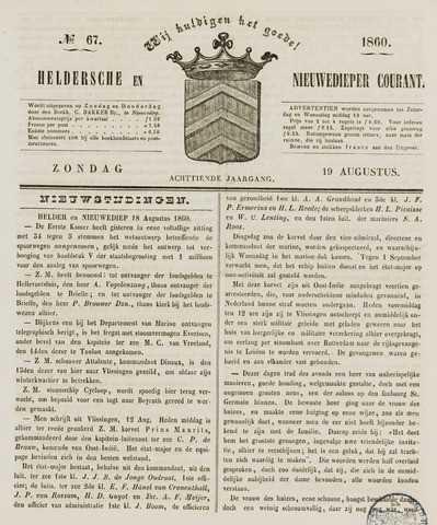 Heldersche en Nieuwedieper Courant 1860-08-19