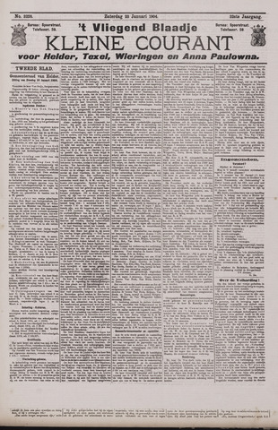 Vliegend blaadje : nieuws- en advertentiebode voor Den Helder 1904-01-23
