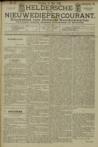 Heldersche en Nieuwedieper Courant 1891-05-15