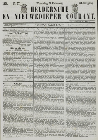 Heldersche en Nieuwedieper Courant 1876-02-09