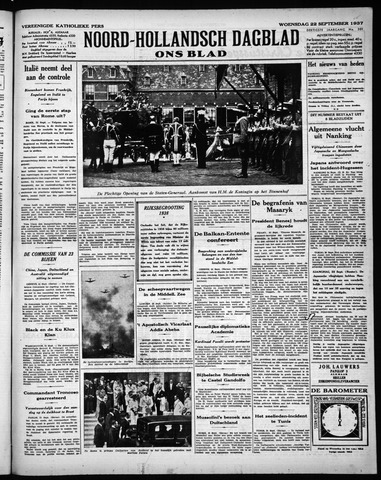 Noord-Hollandsch Dagblad : ons blad 1937-09-22