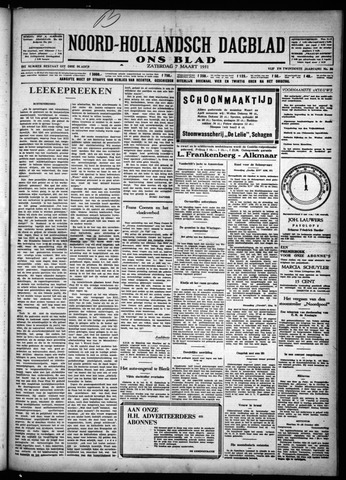 Noord-Hollandsch Dagblad : ons blad 1931-03-07
