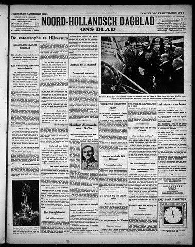 Noord-Hollandsch Dagblad : ons blad 1934-09-27