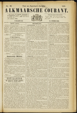 Alkmaarsche Courant 1890-02-14