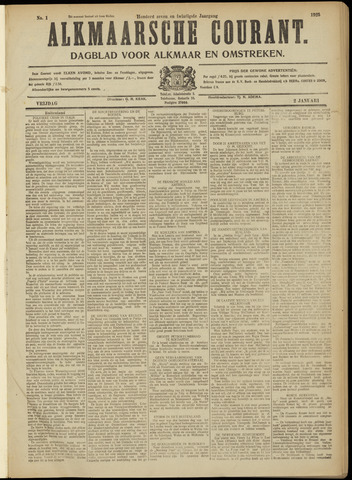 Alkmaarsche Courant 1925