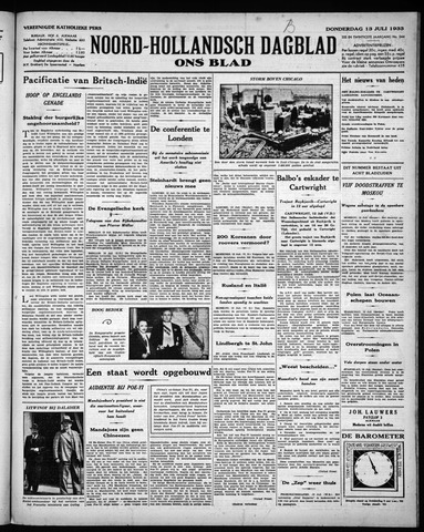 Noord-Hollandsch Dagblad : ons blad 1933-07-13