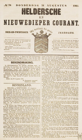 Heldersche en Nieuwedieper Courant 1865-08-31