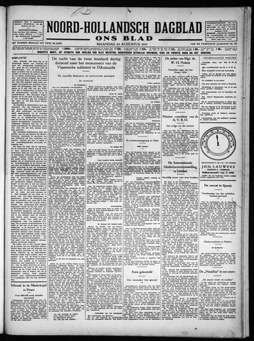 Noord-Hollandsch Dagblad : ons blad 1931-08-24