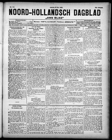 Noord-Hollandsch Dagblad : ons blad 1929-05-28