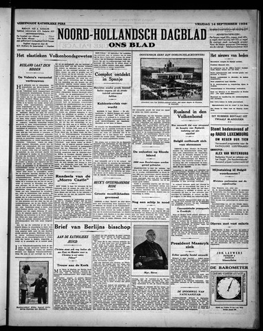 Noord-Hollandsch Dagblad : ons blad 1934-09-14